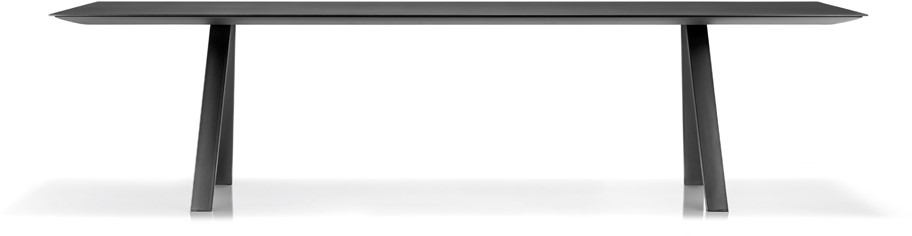 oriëntatie 鍔 Samenstelling Arki Tafel - design / vergadertafel met een dun volkern blad en schuine  poten - 360 x 120 cm - BEIGE (BE200) ± RAL7030 - TAUPE GRIJS (Arpa 234) 6  MM - 1000 x 42 mm (CC) bij FP Collection