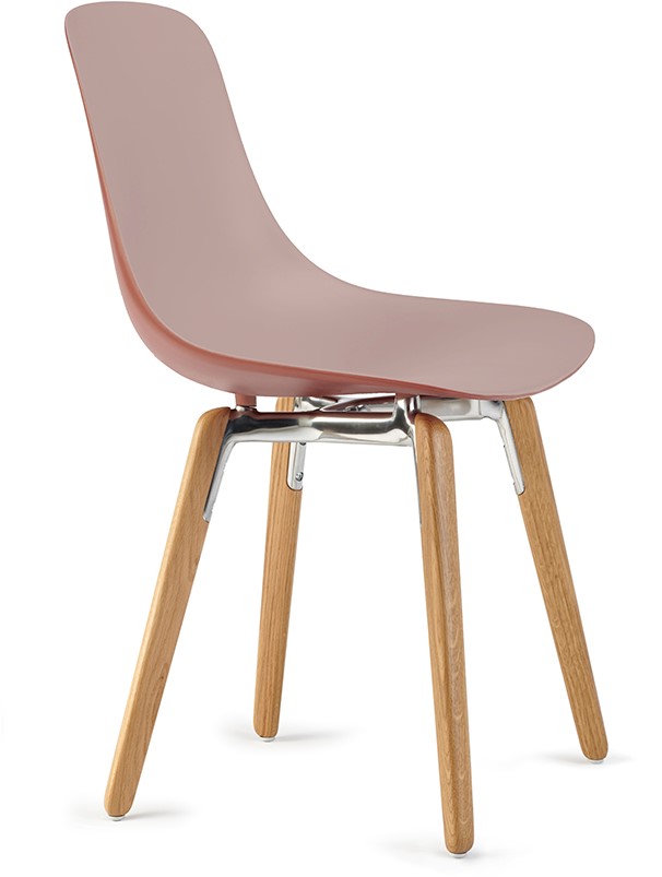 beoefenaar aluminium Machtig Pure Loop Binuance Wood - 2 kleurige kunststof stoel met houten poten -  ZWART GEBEITST (AN) - wit/creme (BI) bij FP Collection