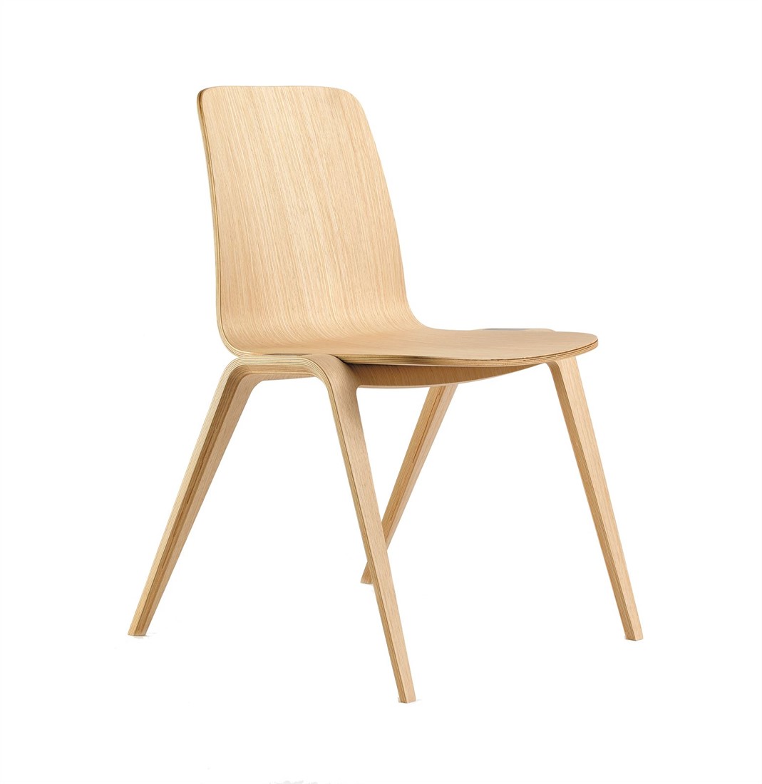 evenwicht wazig Voetzool Woodstock met dichte rug - geheel houten en verticaal stapelbare stoel bij  FP Collection